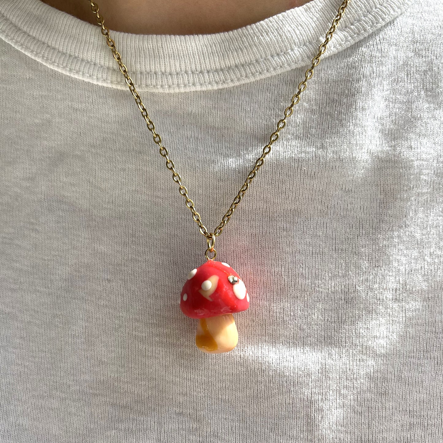 Mango Mushroom Necklace