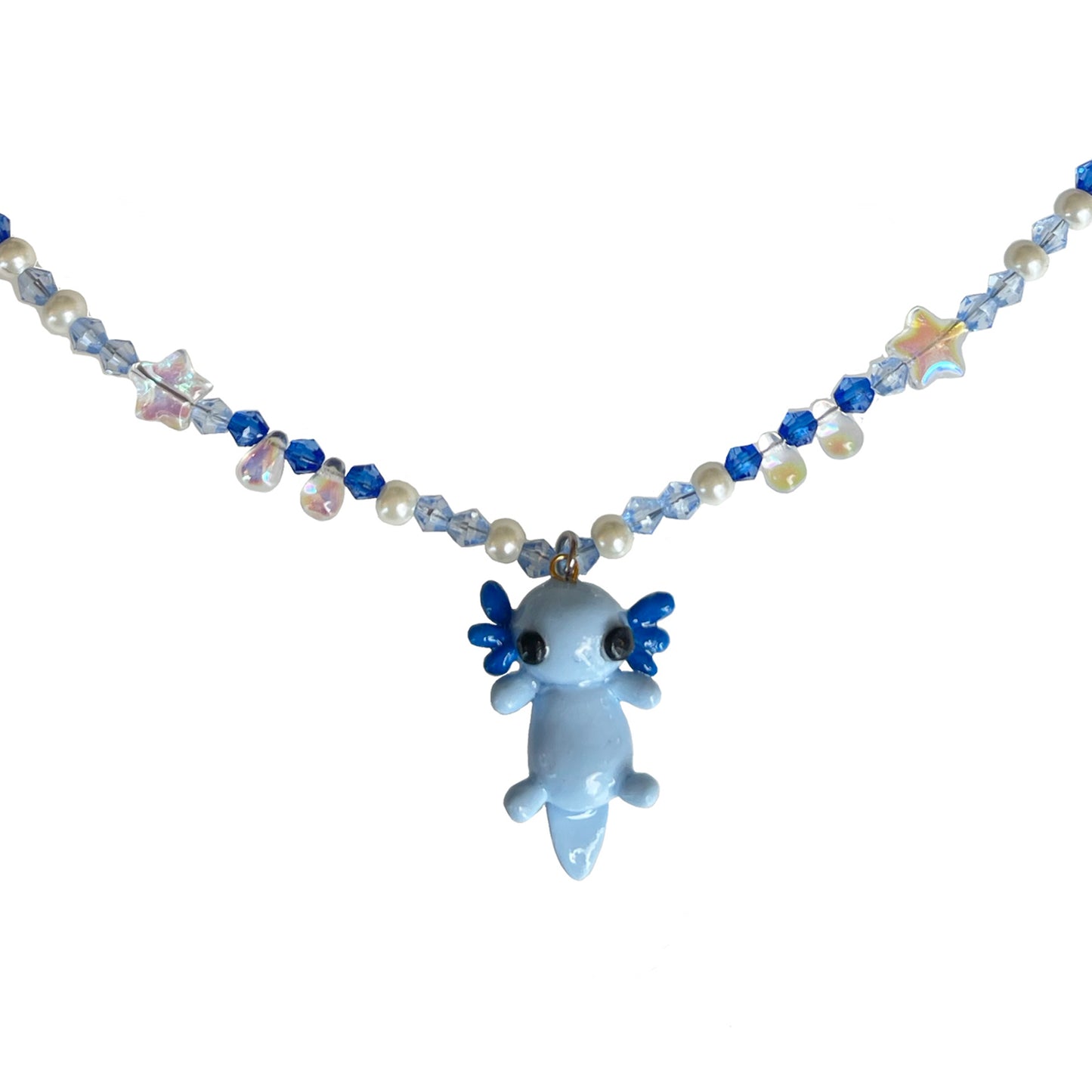 Blue Axolotl Necklace